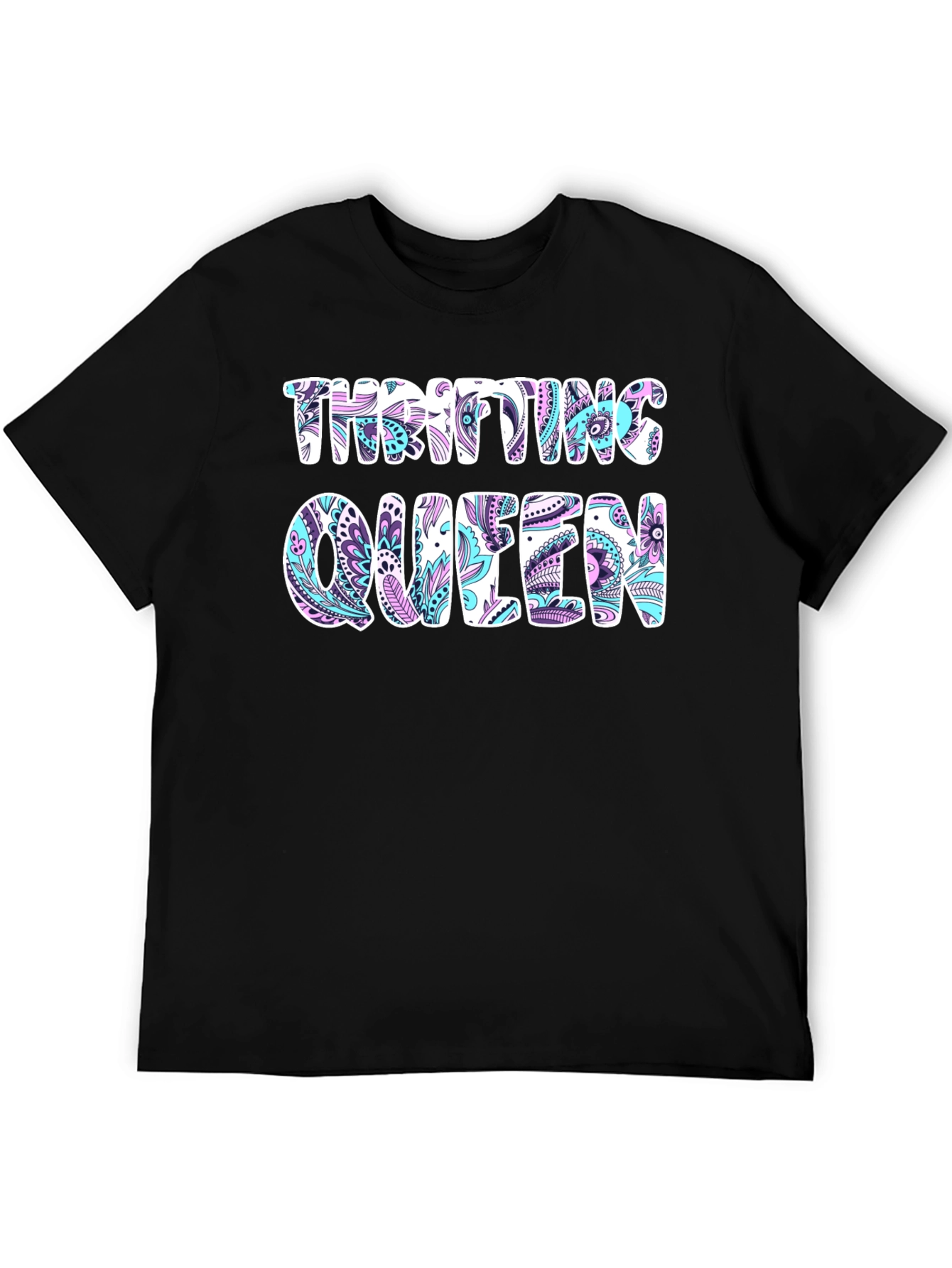 Thrifting Queen Black Graphic Tee