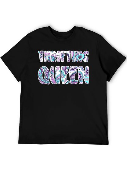 Thrifting Queen Black Graphic Tee