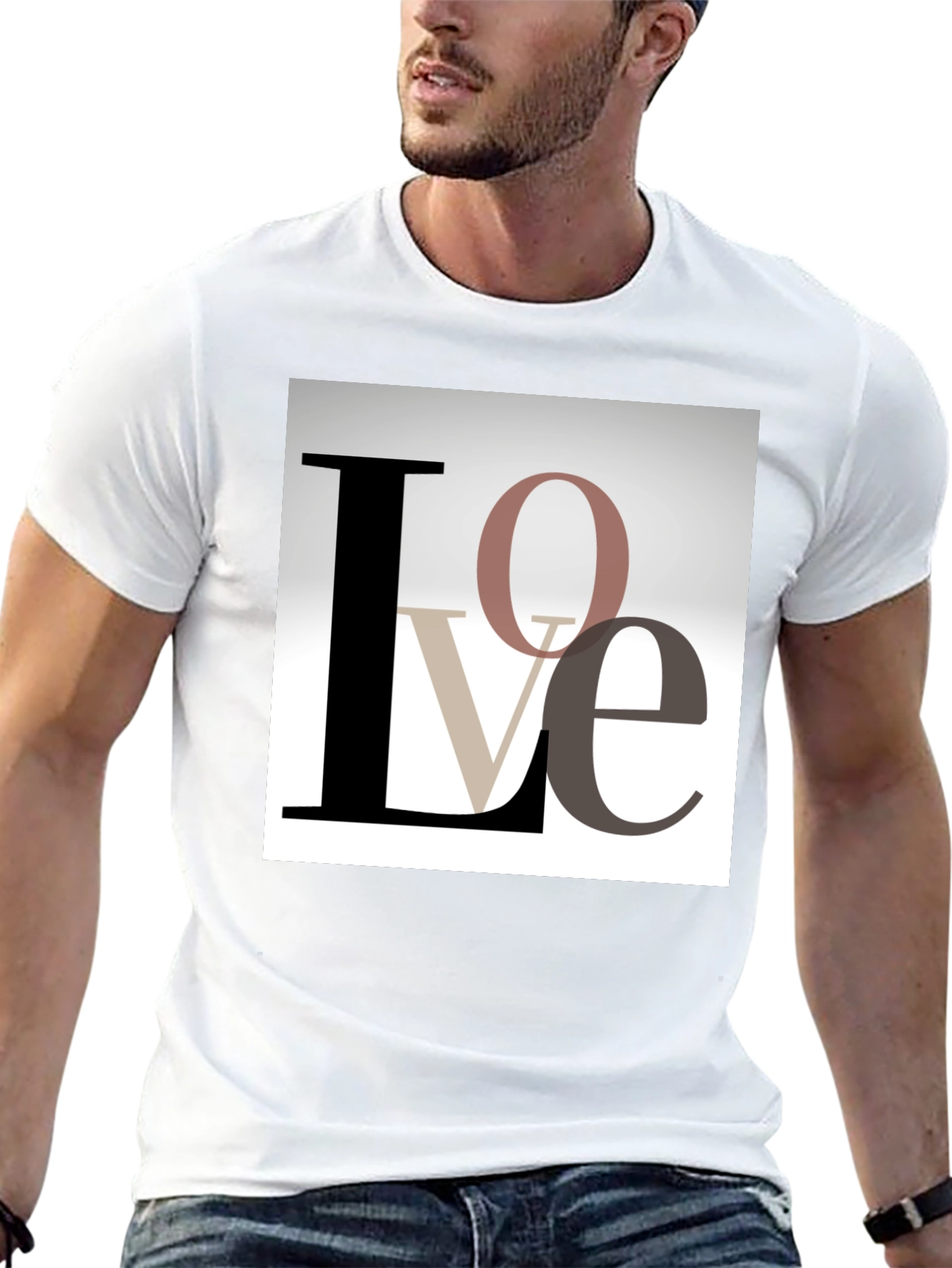 Stylish Love Graphic T-Shirt - Black
