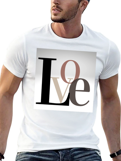 Stylish Love Graphic T-Shirt - Black