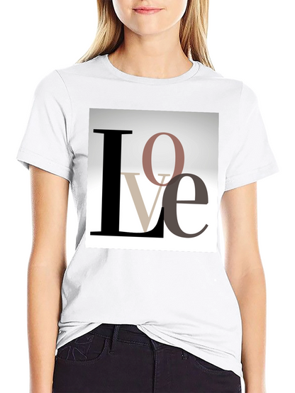 Stylish Love Graphic T-Shirt - Black
