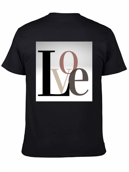 Stylish Love Graphic T-Shirt - Black
