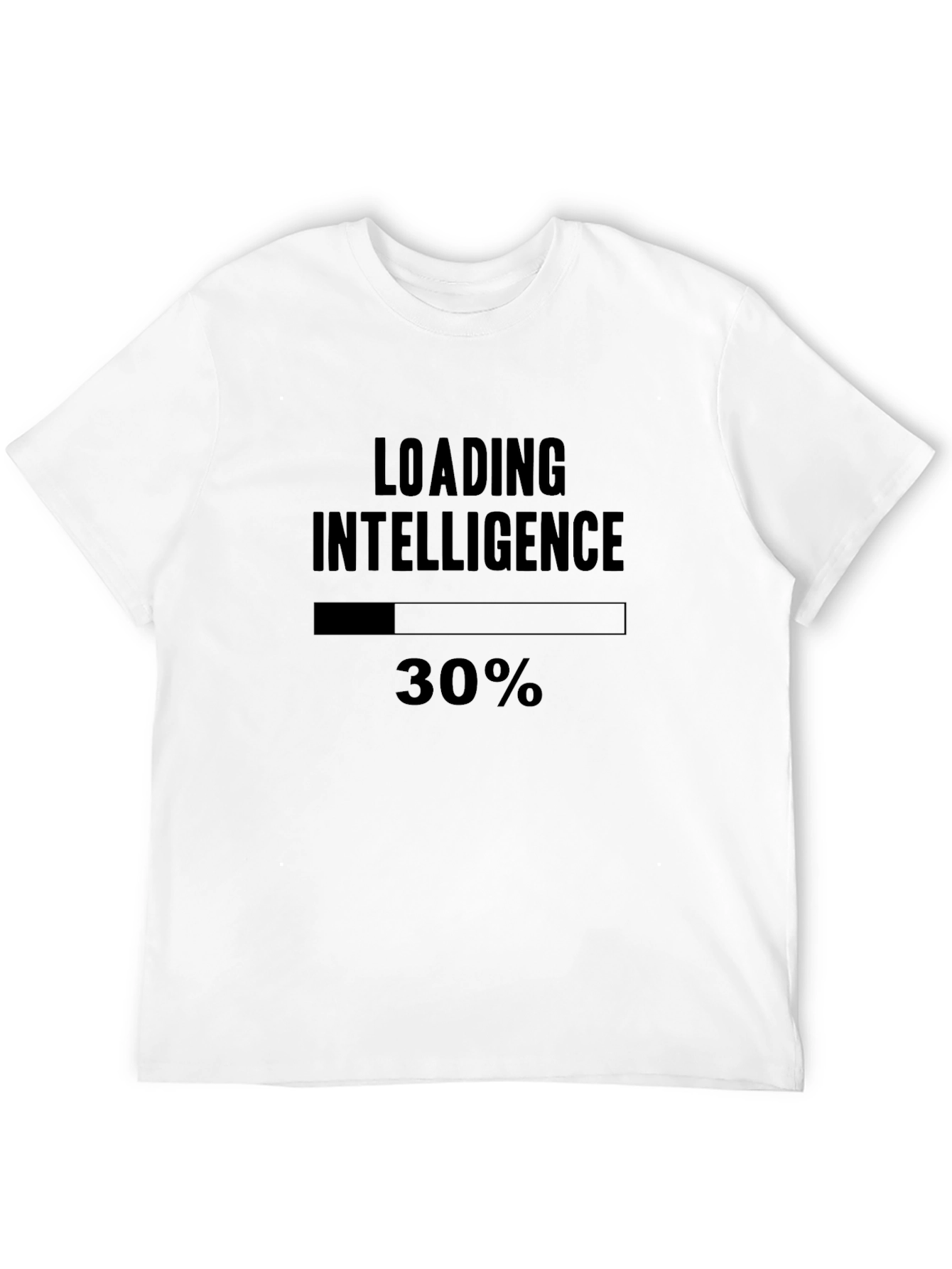 Loading Intelligence Mens Black Graphic Tee Shirt