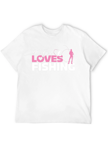 This Girl Loves Fishing T-Shirt - Black