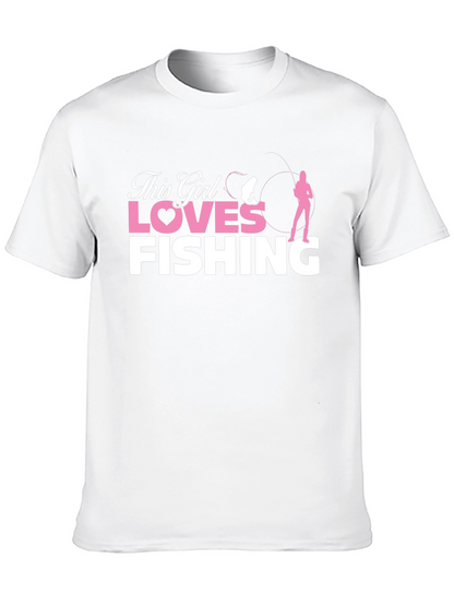 This Girl Loves Fishing T-Shirt - Black