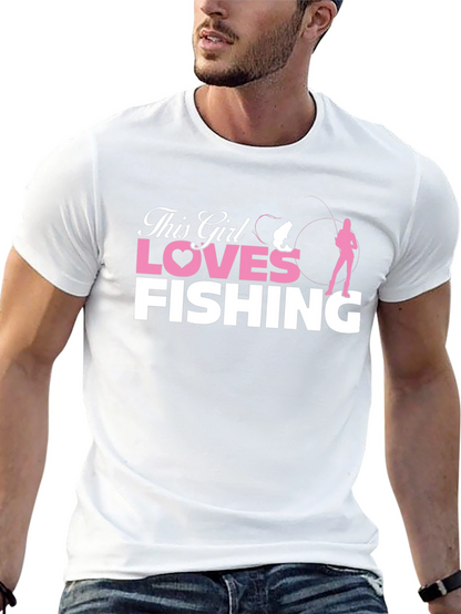 This Girl Loves Fishing T-Shirt - Black