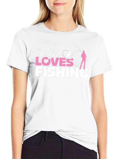 This Girl Loves Fishing T-Shirt - Black