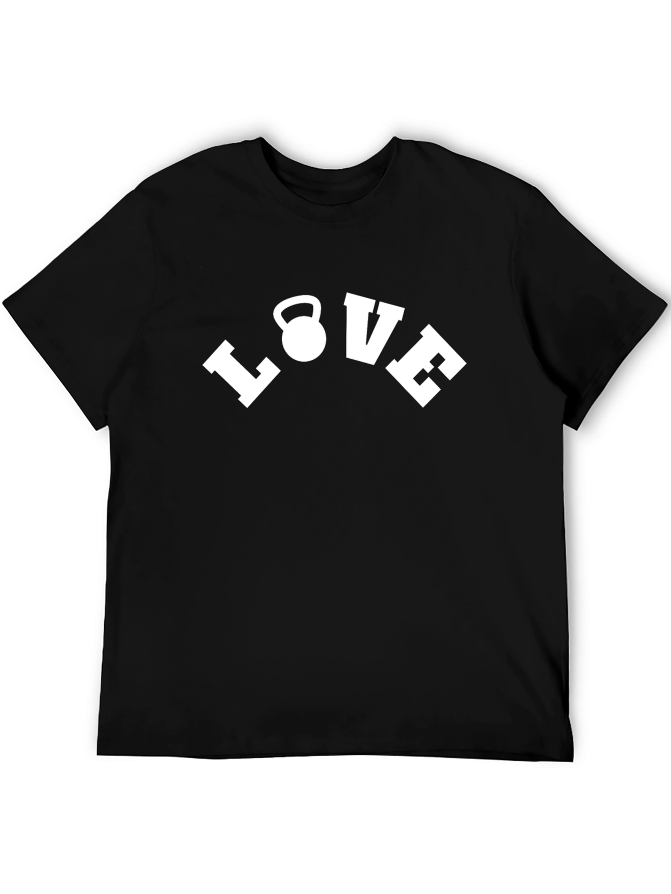 Love Kettlebell Black T-Shirt Workout Motivation