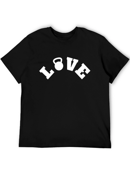 Love Kettlebell Black T-Shirt Workout Motivation
