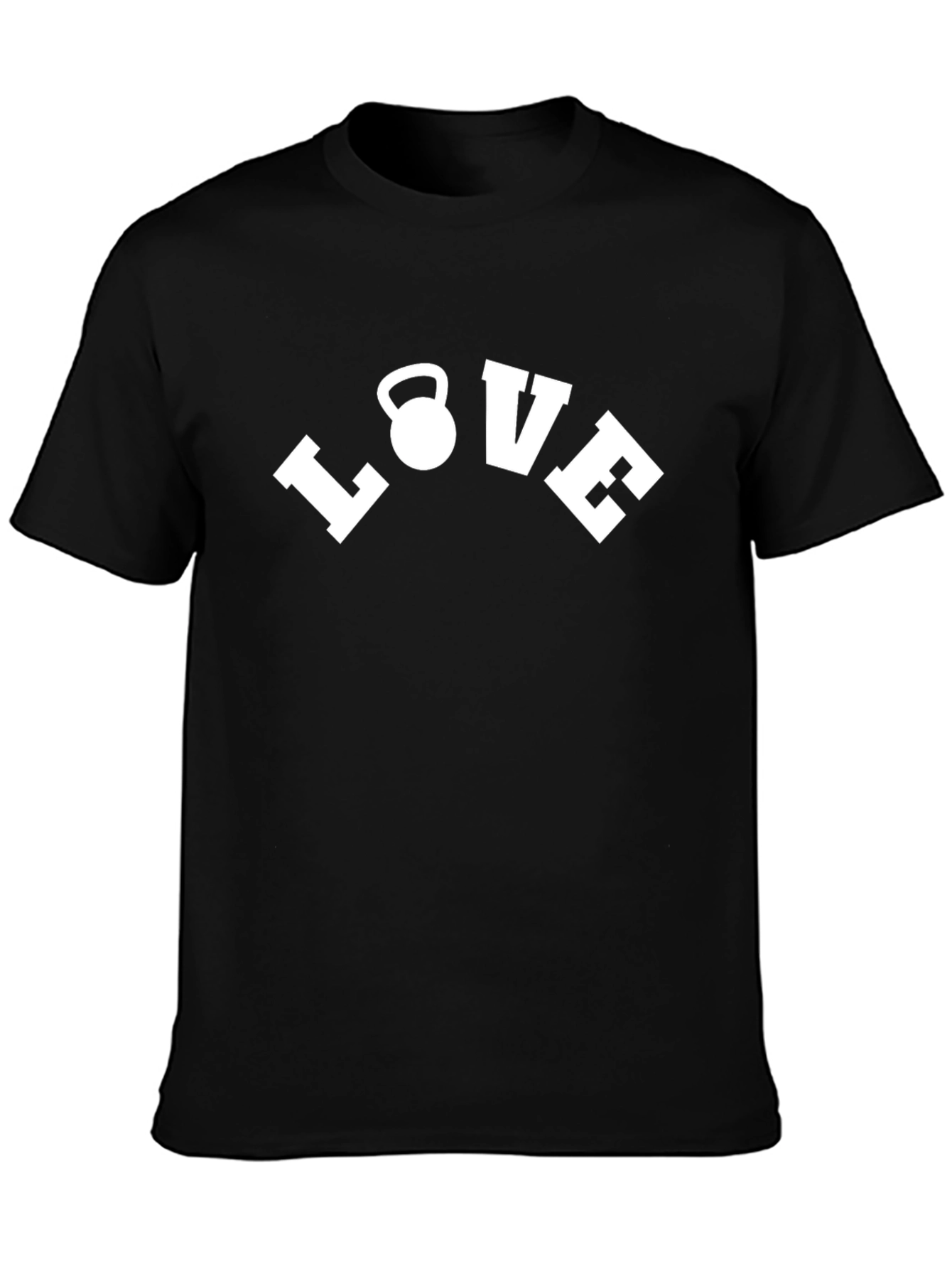 Love Kettlebell Black T-Shirt Workout Motivation