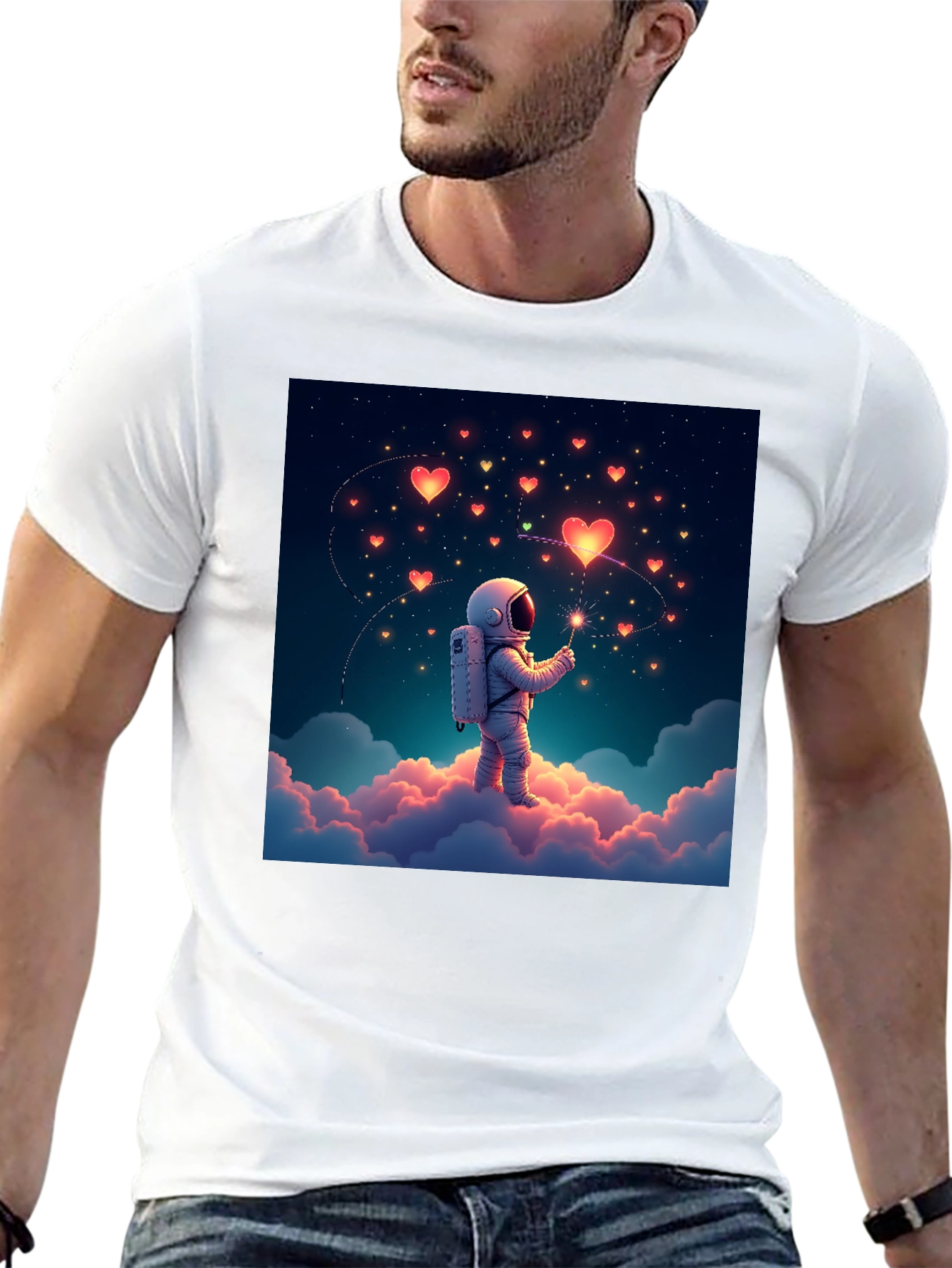 Astronaut Love Heart T-Shirt