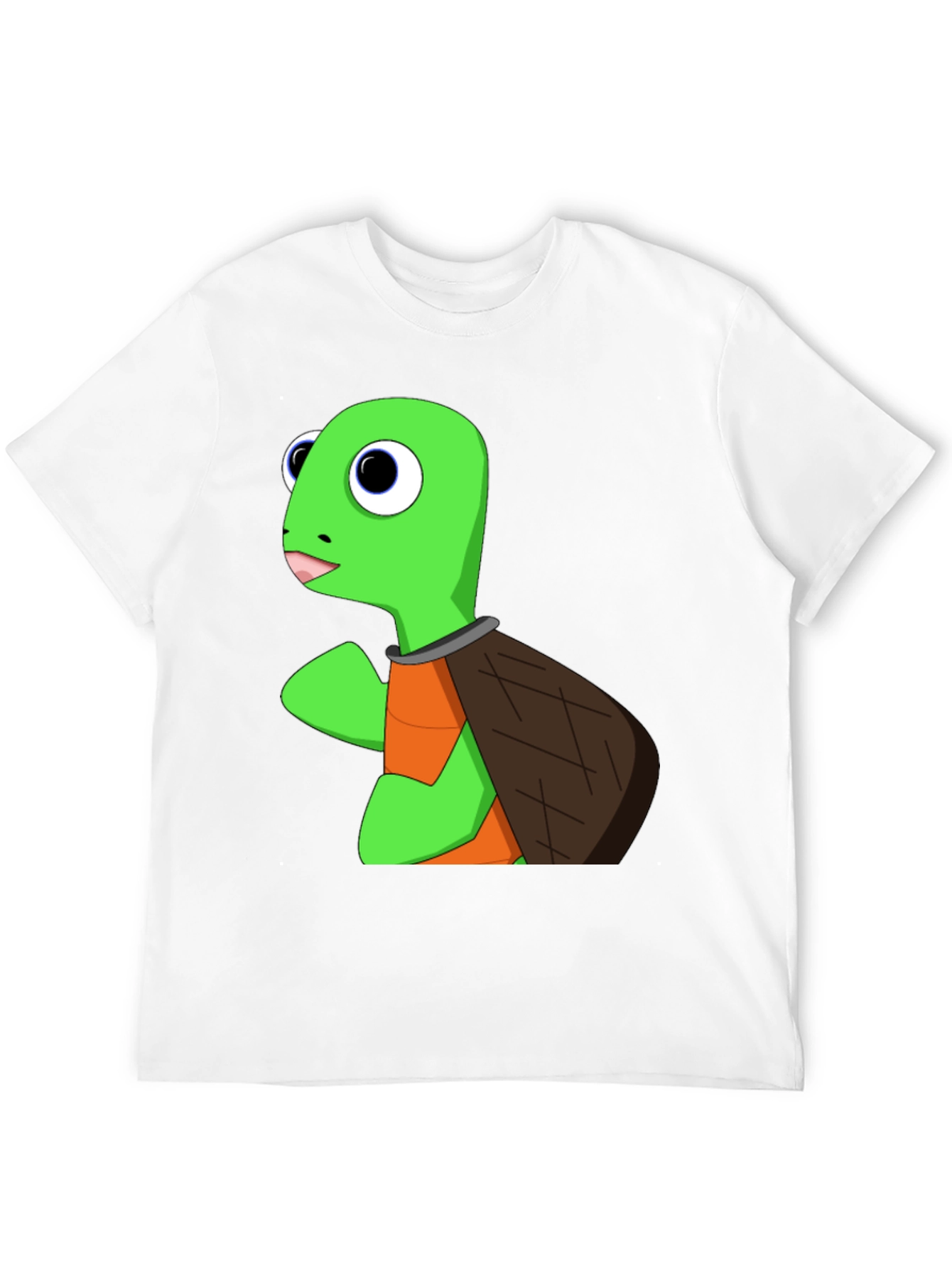 Cartoon Turtle Graphic T-Shirt - Black