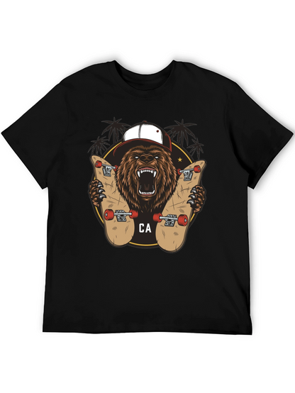 Bear Skateboarding Graphic Tee