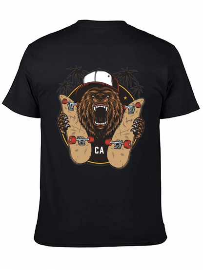Bear Skateboarding Graphic Tee