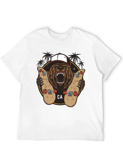 Bear Skateboarding Graphic Tee