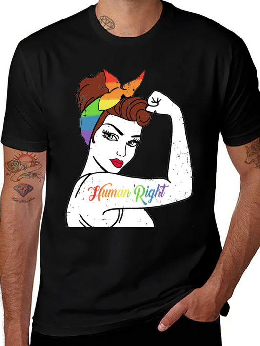 LGBTQ+ Rosie the Riveter Human Rights T-Shirt