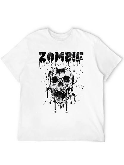Zombie Skull Graphic Tee - Black