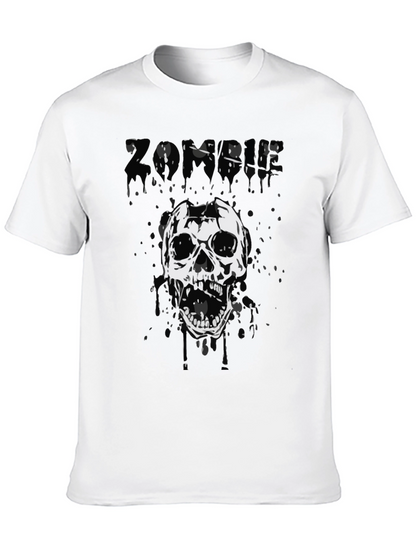 Zombie Skull Graphic Tee - Black