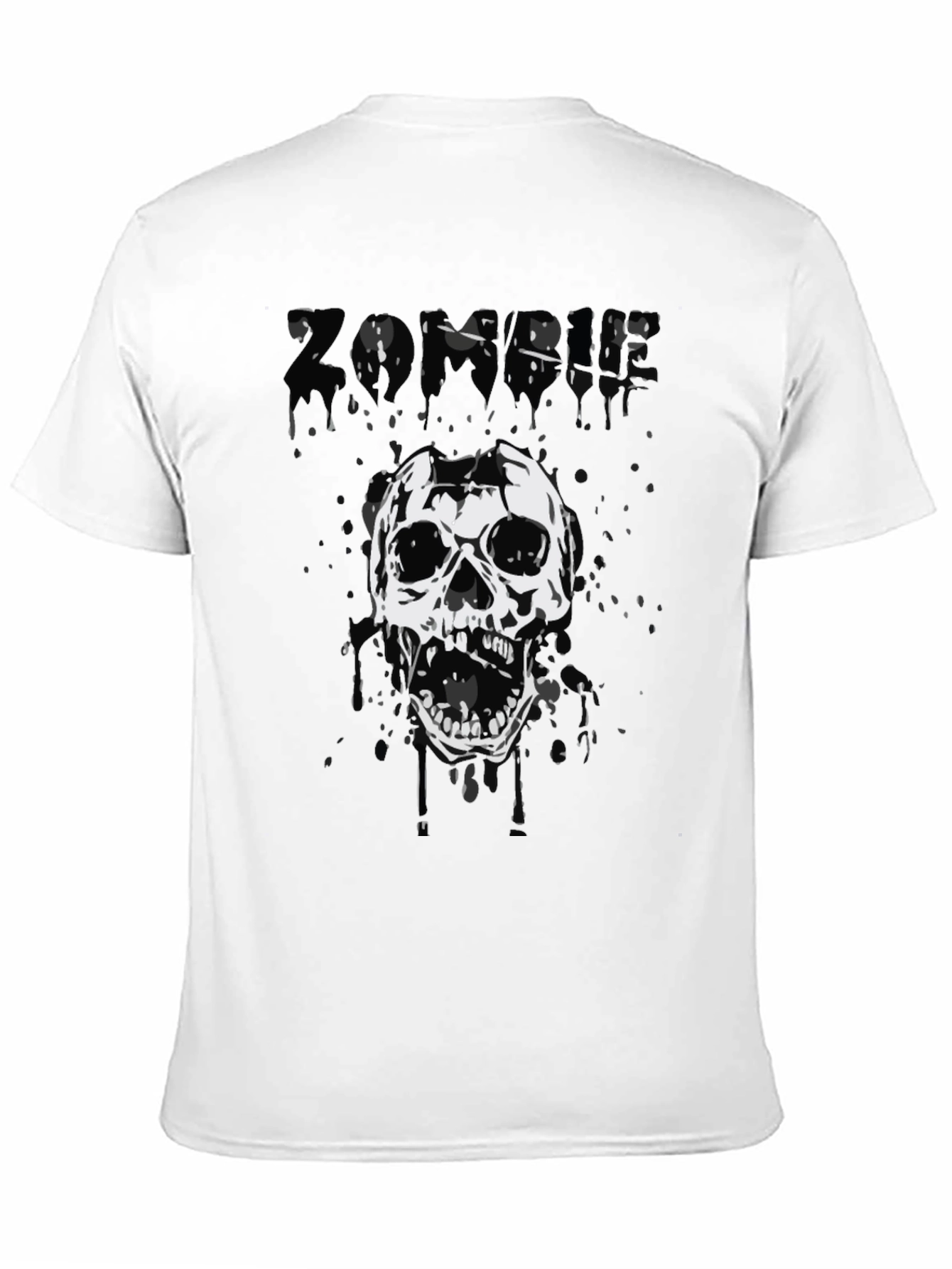 Zombie Skull Graphic Tee - Black