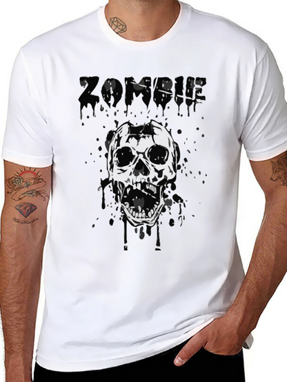 Zombie Skull Graphic Tee - Black