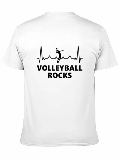 Volleyball Rocks T-Shirt - Sporty Graphic Tee