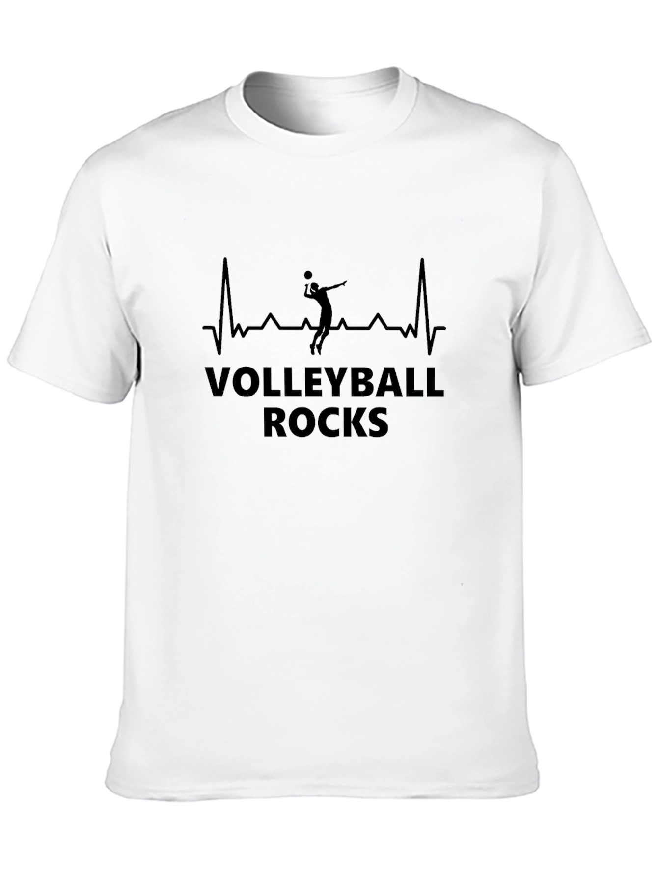 Volleyball Rocks T-Shirt - Sporty Graphic Tee