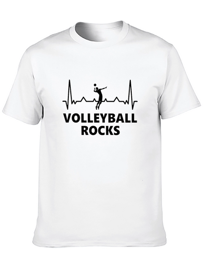 Volleyball Rocks T-Shirt - Sporty Graphic Tee