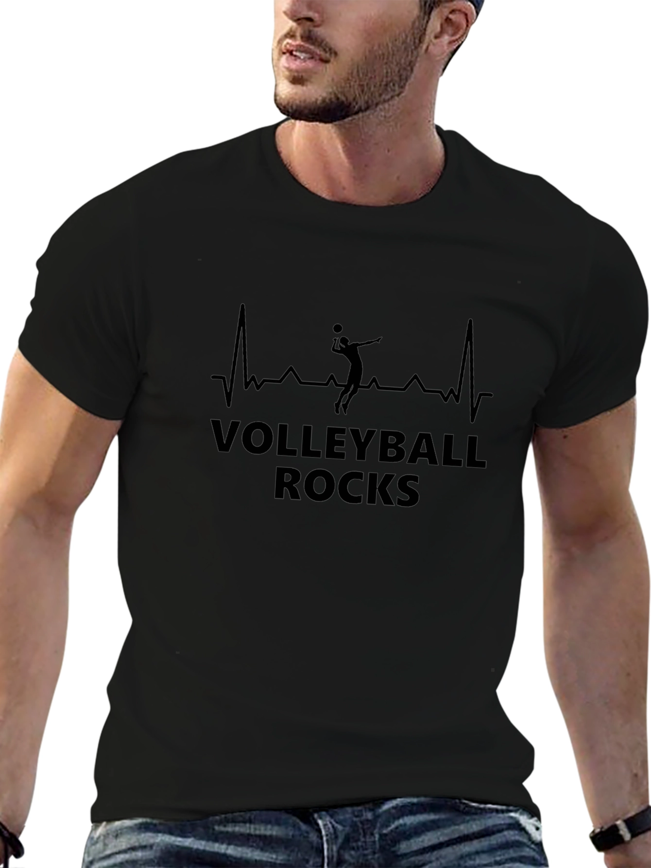 Volleyball Rocks T-Shirt - Sporty Graphic Tee