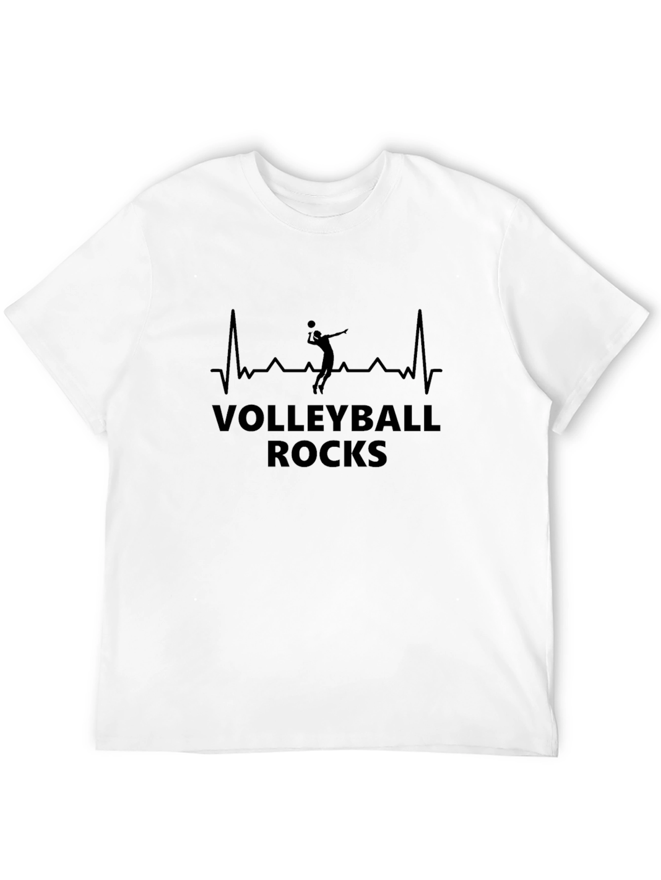 Volleyball Rocks T-Shirt - Sporty Graphic Tee