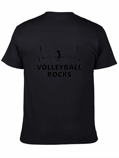 Volleyball Rocks T-Shirt - Sporty Graphic Tee