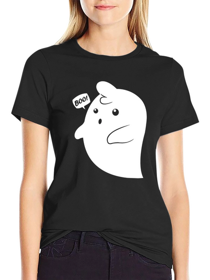 Boo! Ghost Graphic Tee - Spooky Season Style