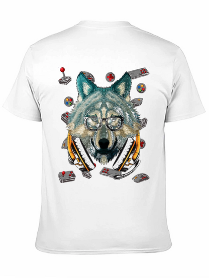 Wolf Gamer T-Shirt - Retro Controller Design