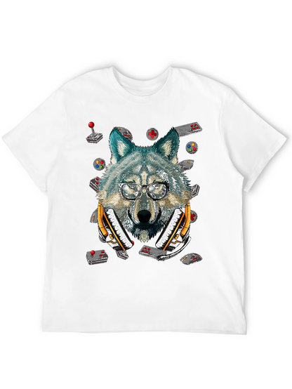 Wolf Gamer T-Shirt - Retro Controller Design