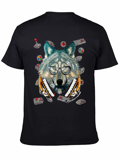 Wolf Gamer T-Shirt - Retro Controller Design