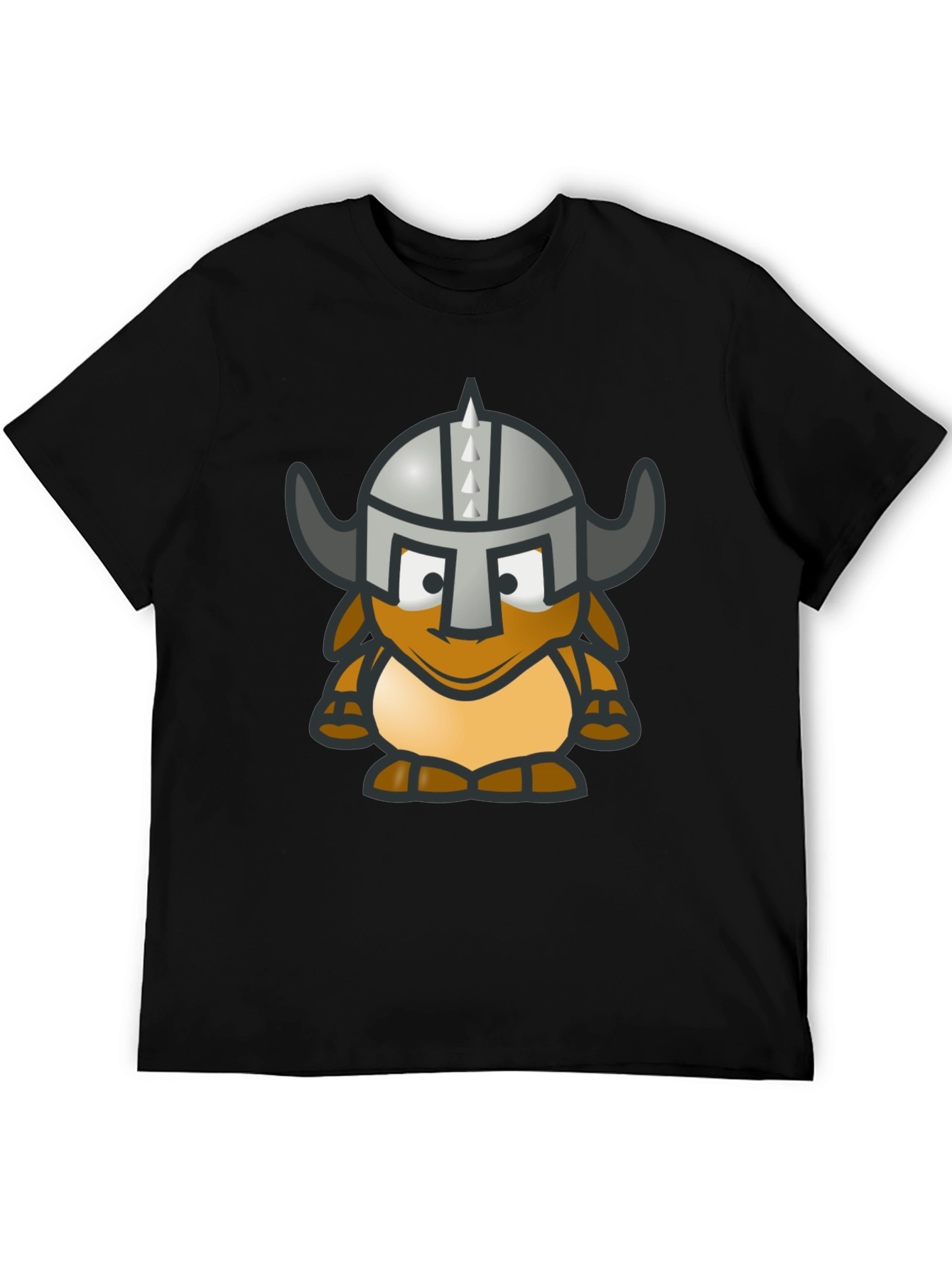 Viking Gnome Graphic T-Shirt - Black Cotton Blend