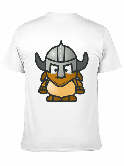 Viking Gnome Graphic T-Shirt - Black Cotton Blend