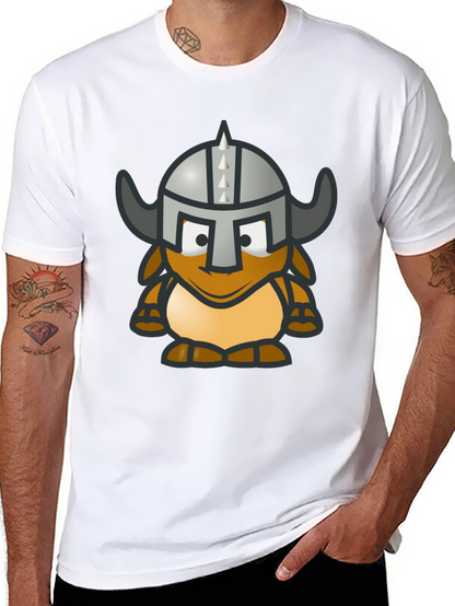 Viking Gnome Graphic T-Shirt - Black Cotton Blend