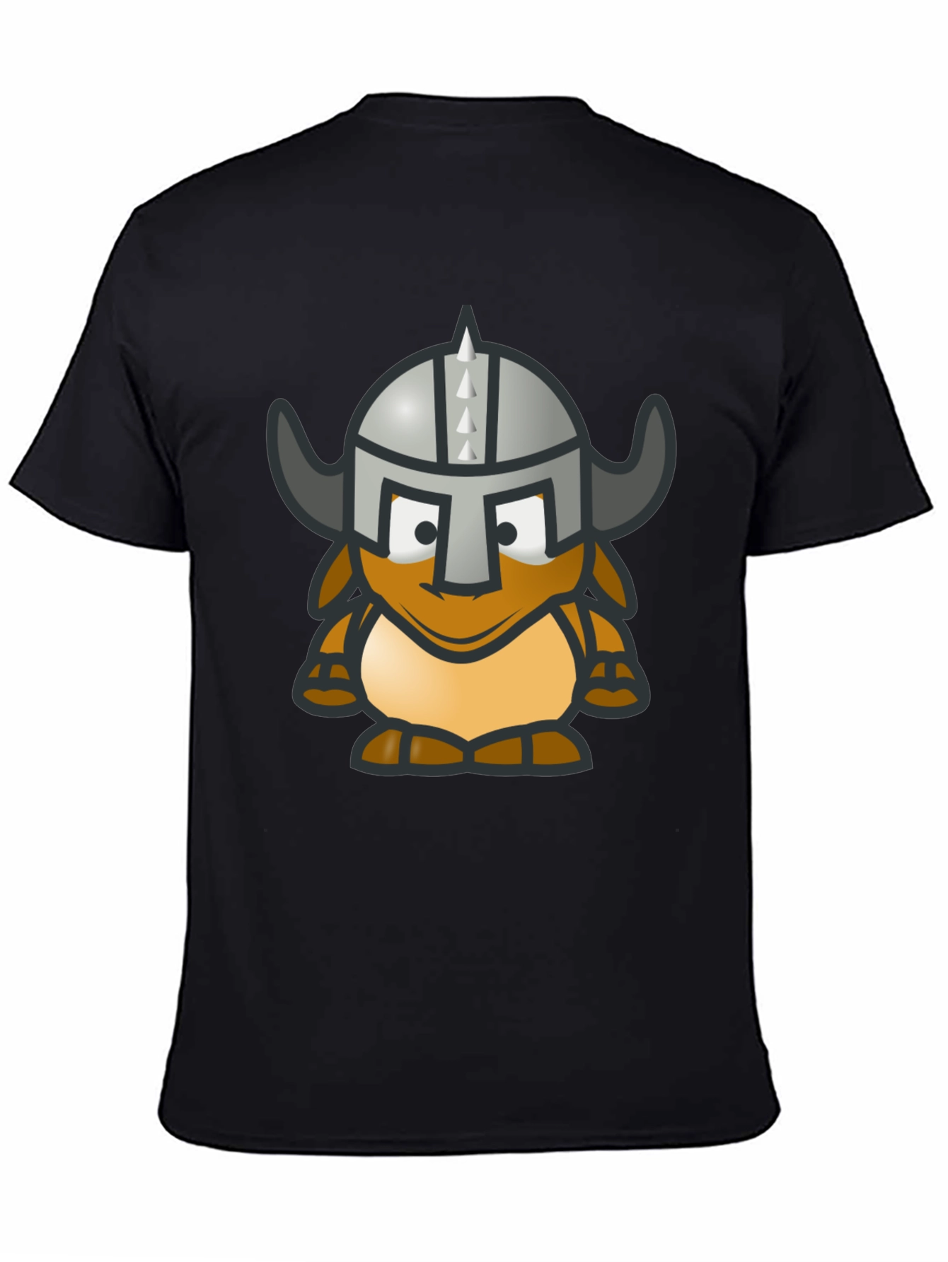 Viking Gnome Graphic T-Shirt - Black Cotton Blend