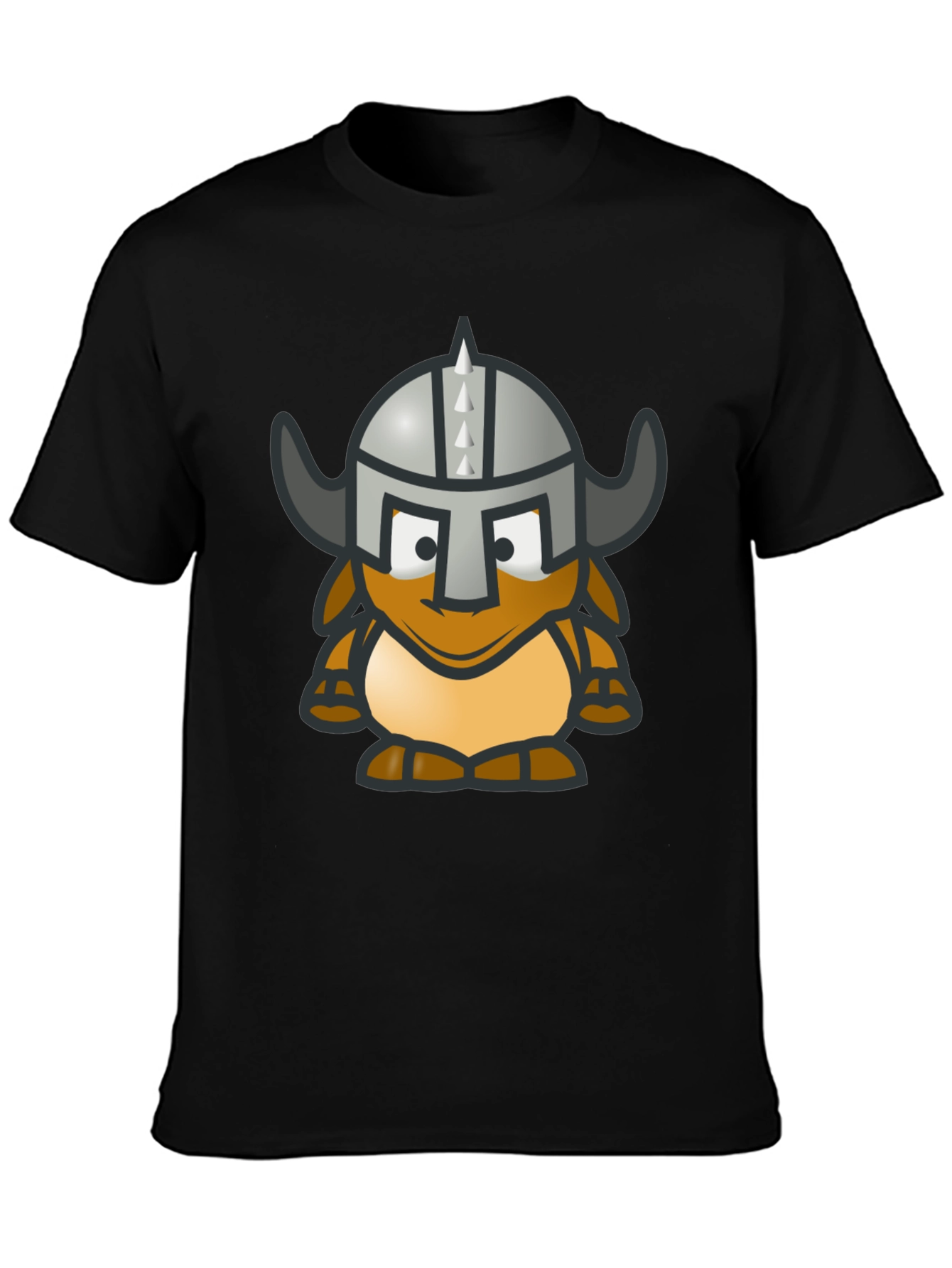 Viking Gnome Graphic T-Shirt - Black Cotton Blend