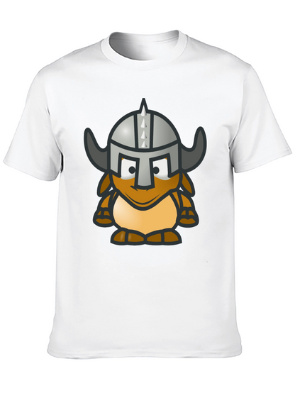 Viking Gnome Graphic T-Shirt - Black Cotton Blend