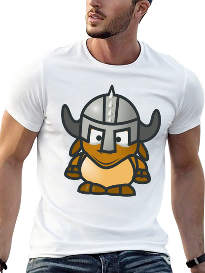 Viking Gnome Graphic T-Shirt - Black Cotton Blend