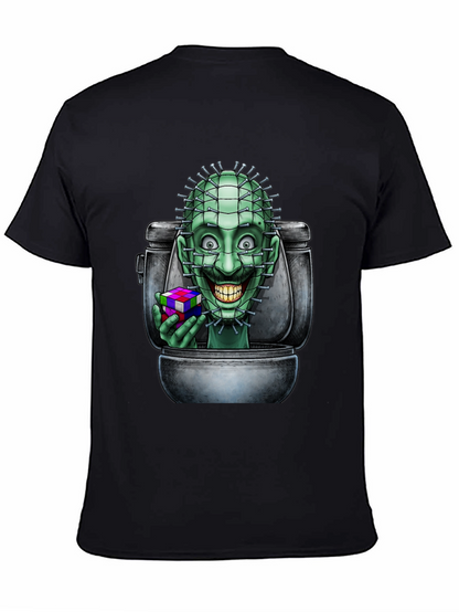 Toilet Terror T-Shirt: Pinhead Rubiks Cube Graphic