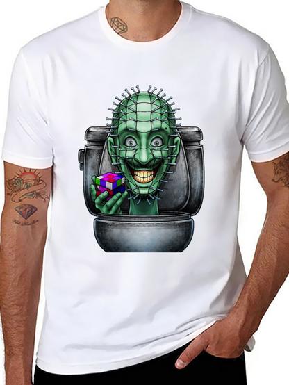 Toilet Terror T-Shirt: Pinhead Rubiks Cube Graphic