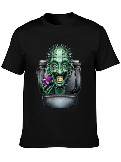 Toilet Terror T-Shirt: Pinhead Rubiks Cube Graphic