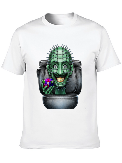 Toilet Terror T-Shirt: Pinhead Rubiks Cube Graphic