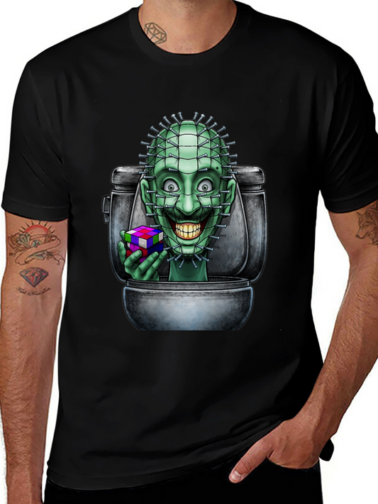 Toilet Terror T-Shirt: Pinhead Rubiks Cube Graphic