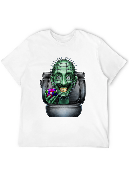 Toilet Terror T-Shirt: Pinhead Rubiks Cube Graphic