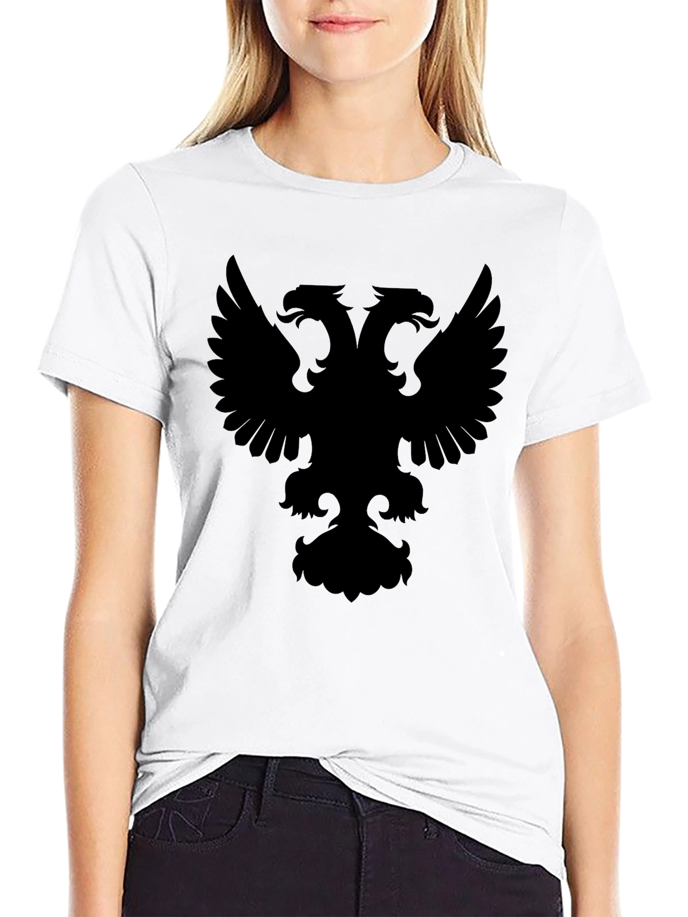 Black Double-Headed Eagle Graphic Tee