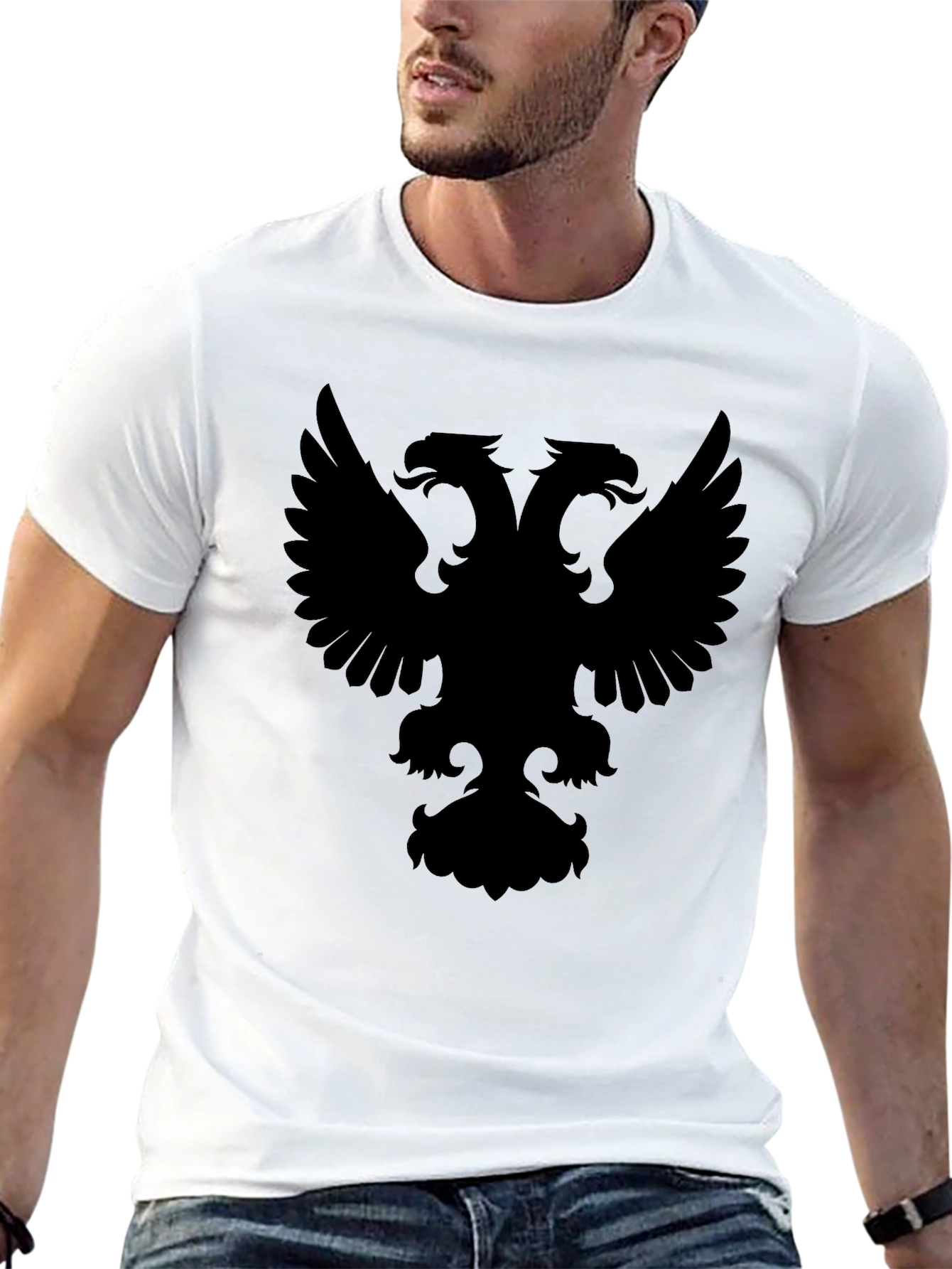 Black Double-Headed Eagle Graphic Tee