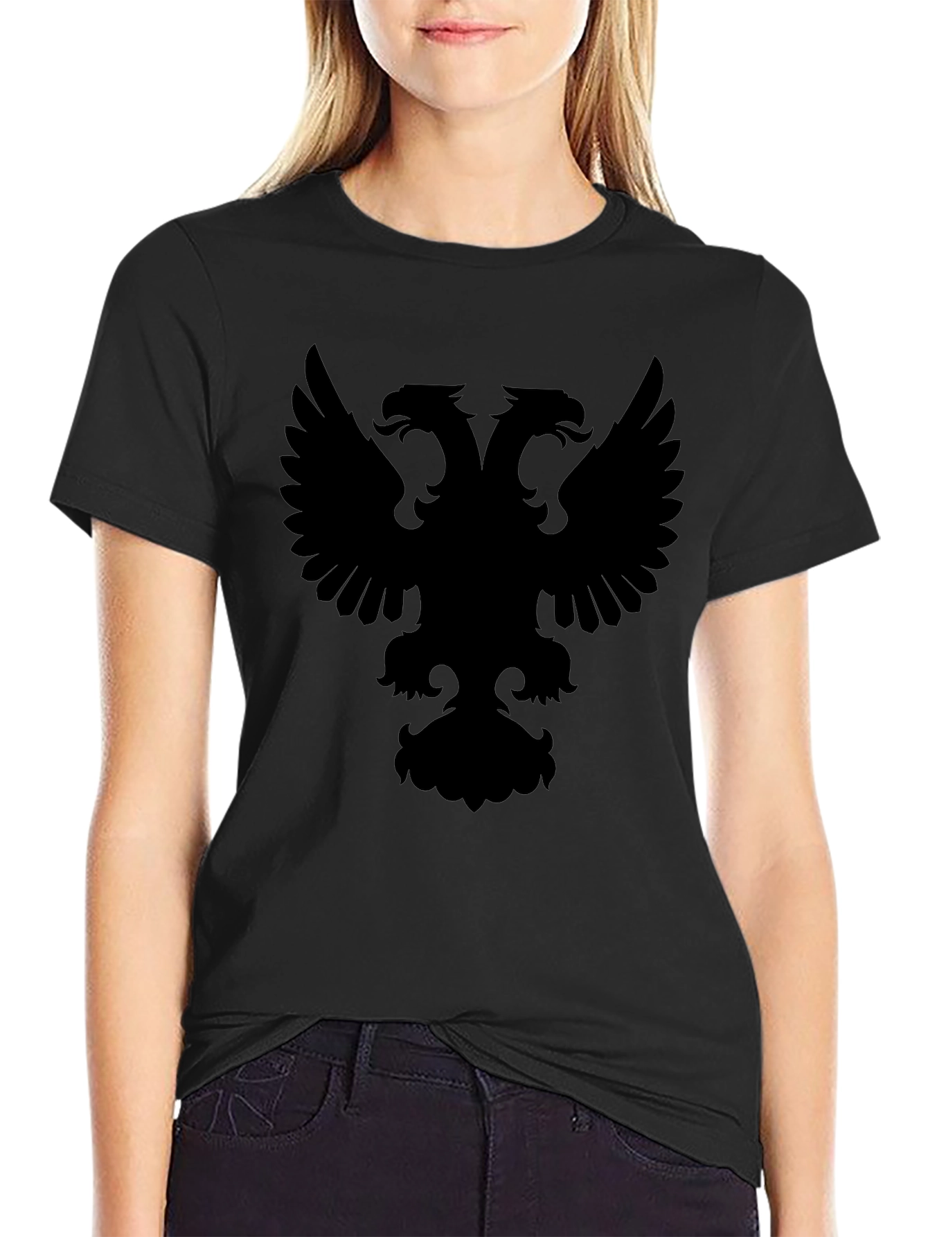 Black Double-Headed Eagle Graphic Tee